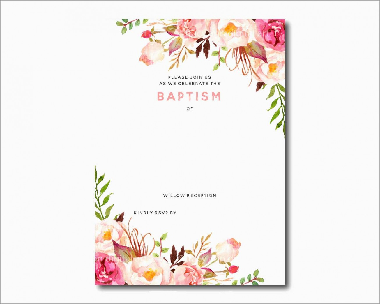 Editable Christening Invitation For Baby | Invitation Card In Blank Christening Invitation Templates