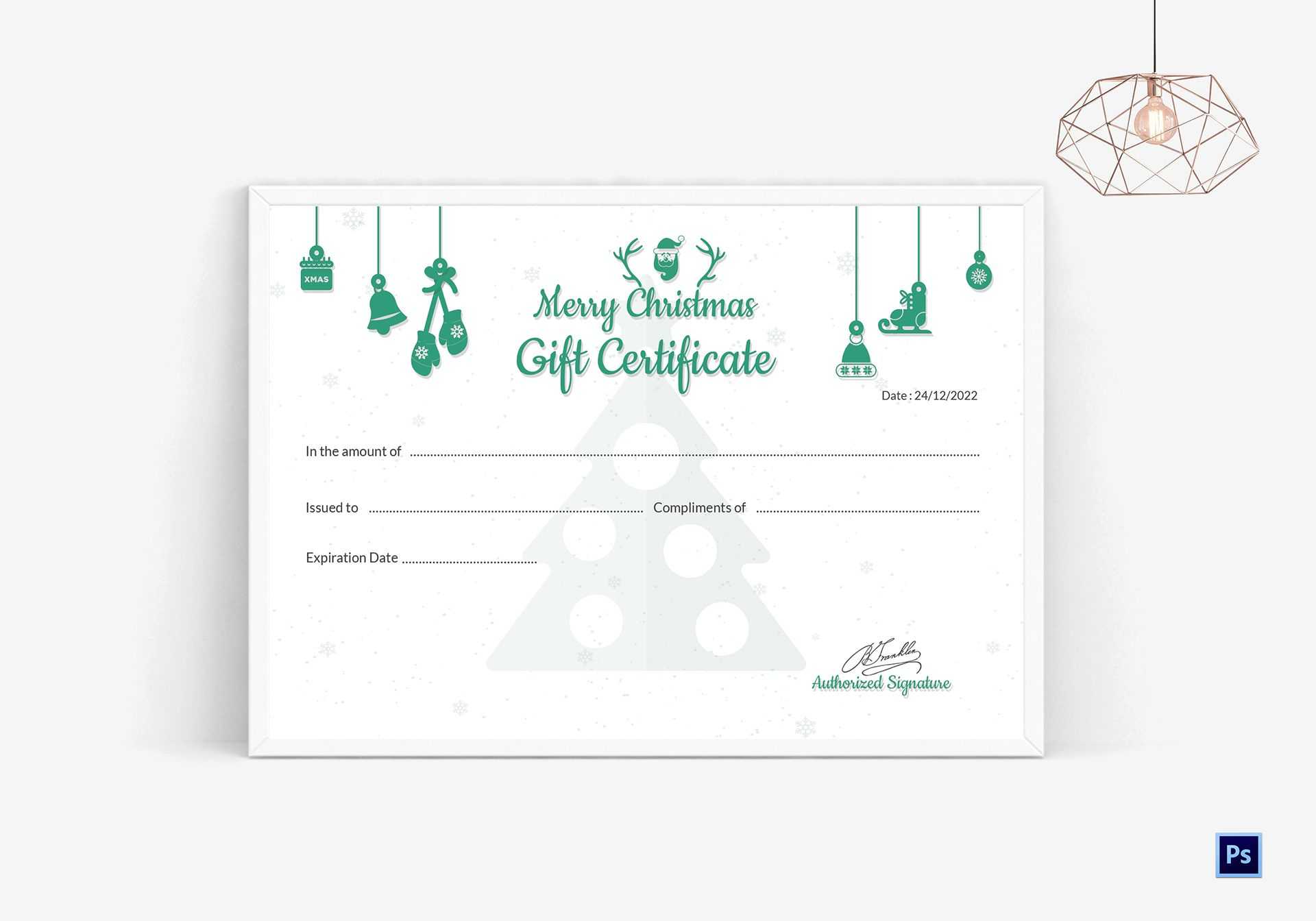 Editable Christmas Gift Certificate Pertaining To Merry Christmas Gift Certificate Templates