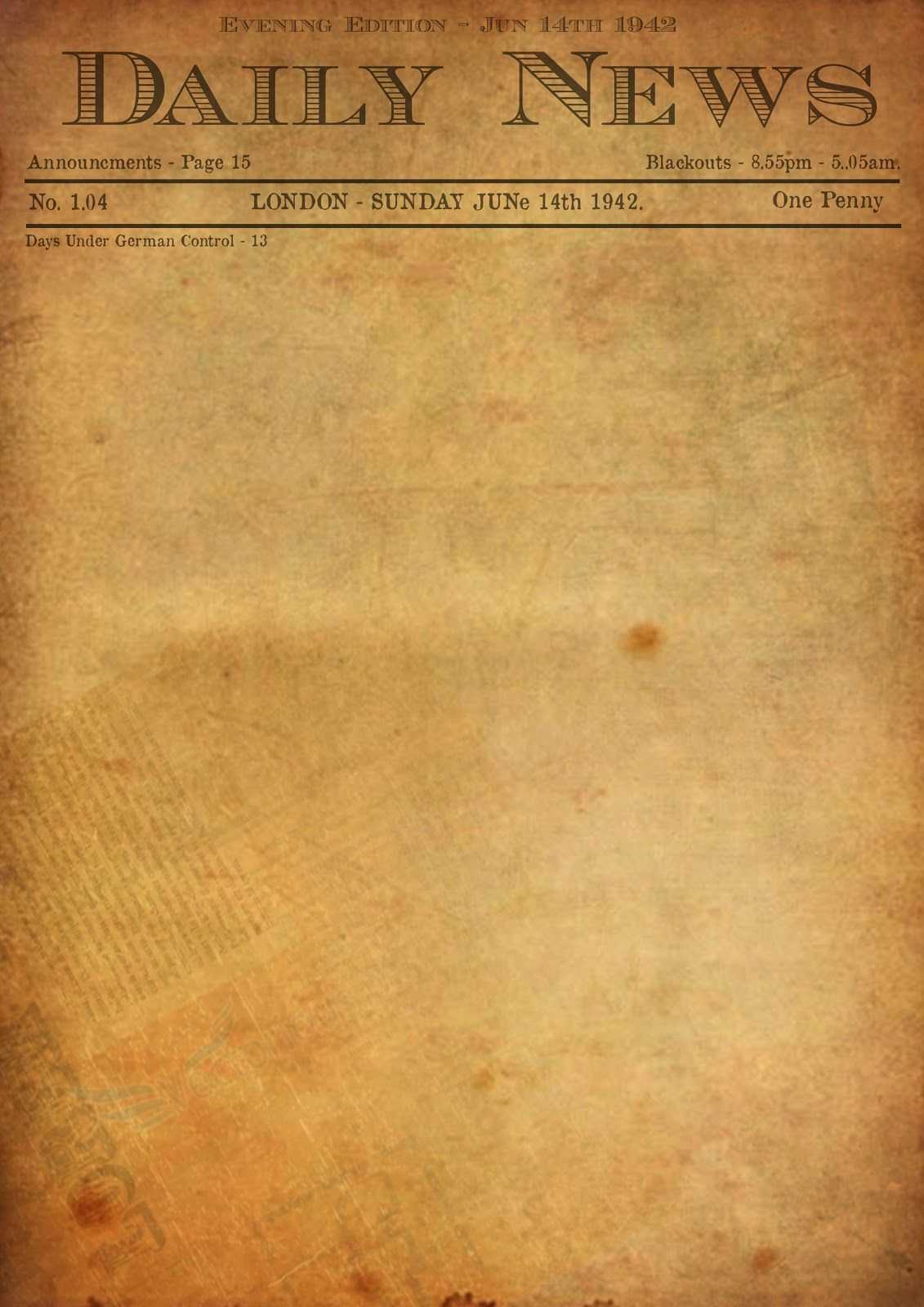 Editable Old Newspaper Template – Hizir.kaptanband.co Pertaining To Old Newspaper Template Word Free