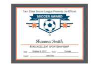 Editable Pdf Sports Team Soccer Certificate Award Template within Track And Field Certificate Templates Free