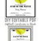 Editable Pdf Sports Team Softball Certificate Diy Award Intended For Softball Award Certificate Template