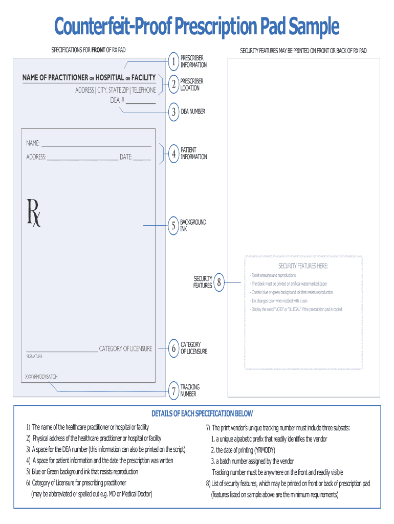 Editable Prescription Template - Fill Online, Printable Inside Blank Prescription Form Template