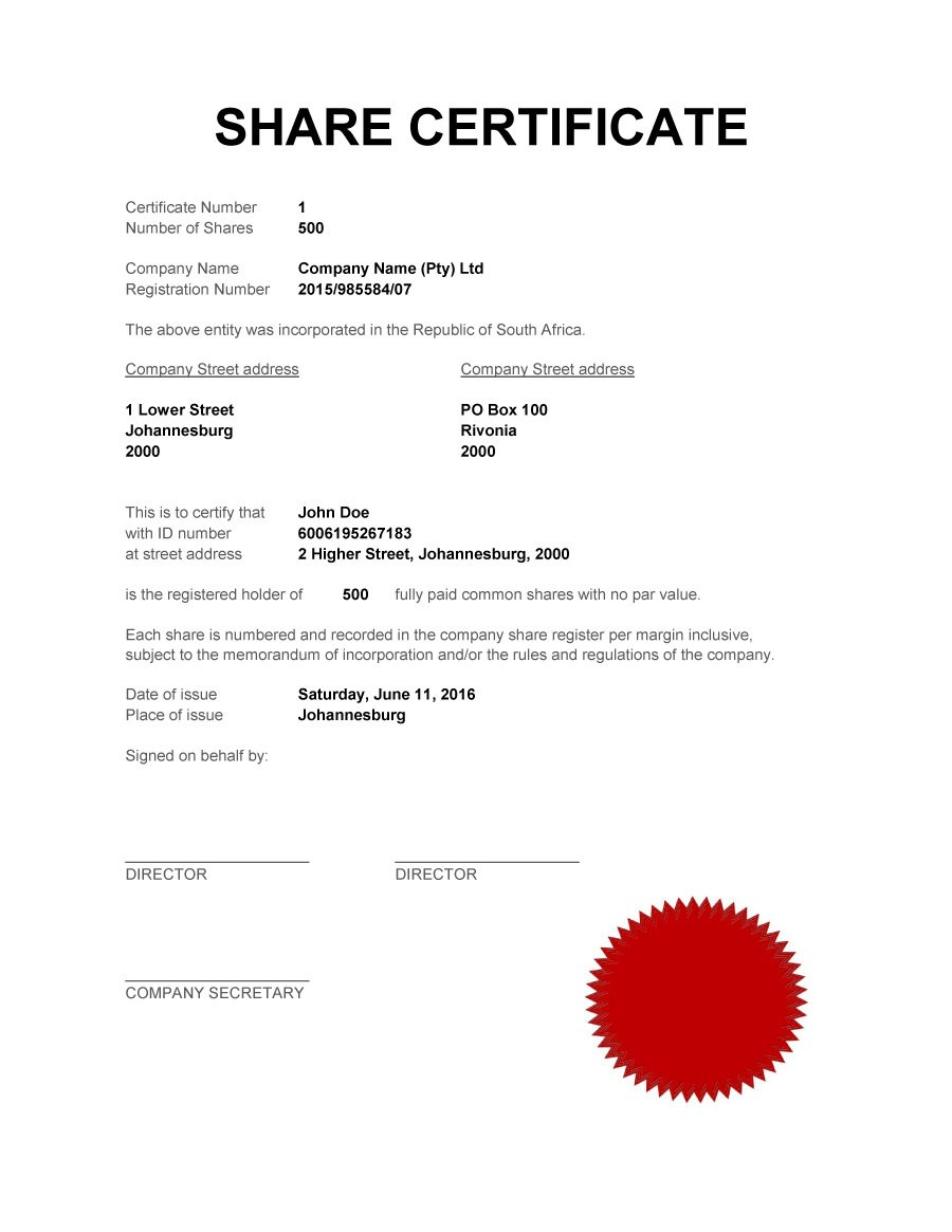 Editable Share Certificate Template South Africa 15 Things With Share Certificate Template Companies House