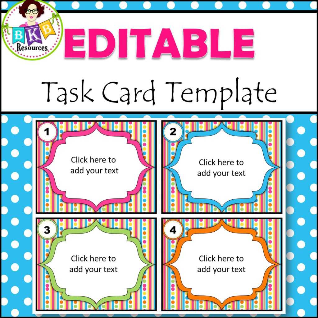 Editable Task Card Templates – Bkb Resources Inside Task Cards Template