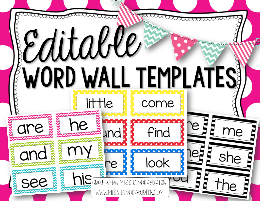 Editable Word Wall Templates | Beginning Of The Year – Prep Inside Blank Word Wall Template Free