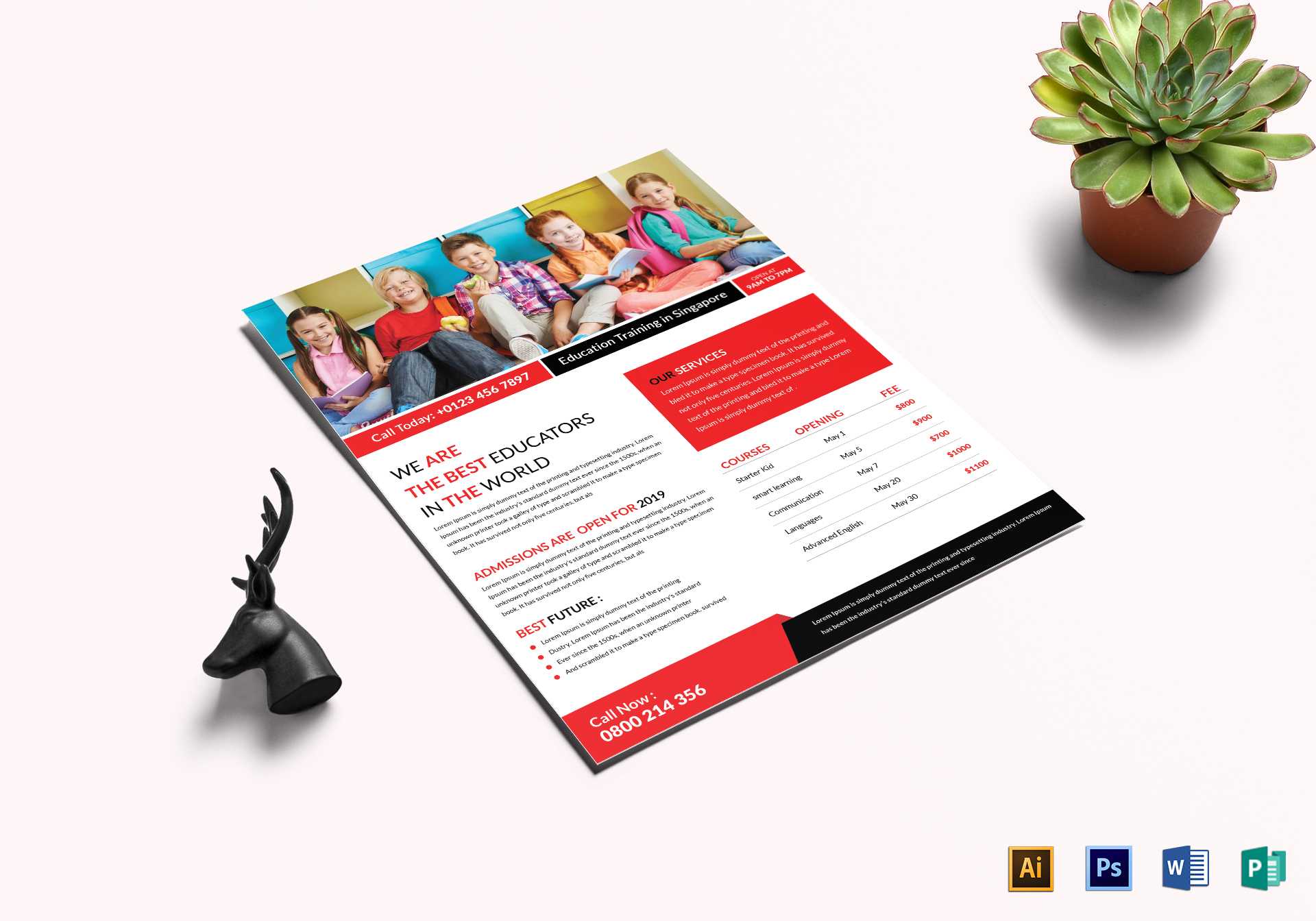 Education & Training Flyer Template Intended For Training Brochure Template