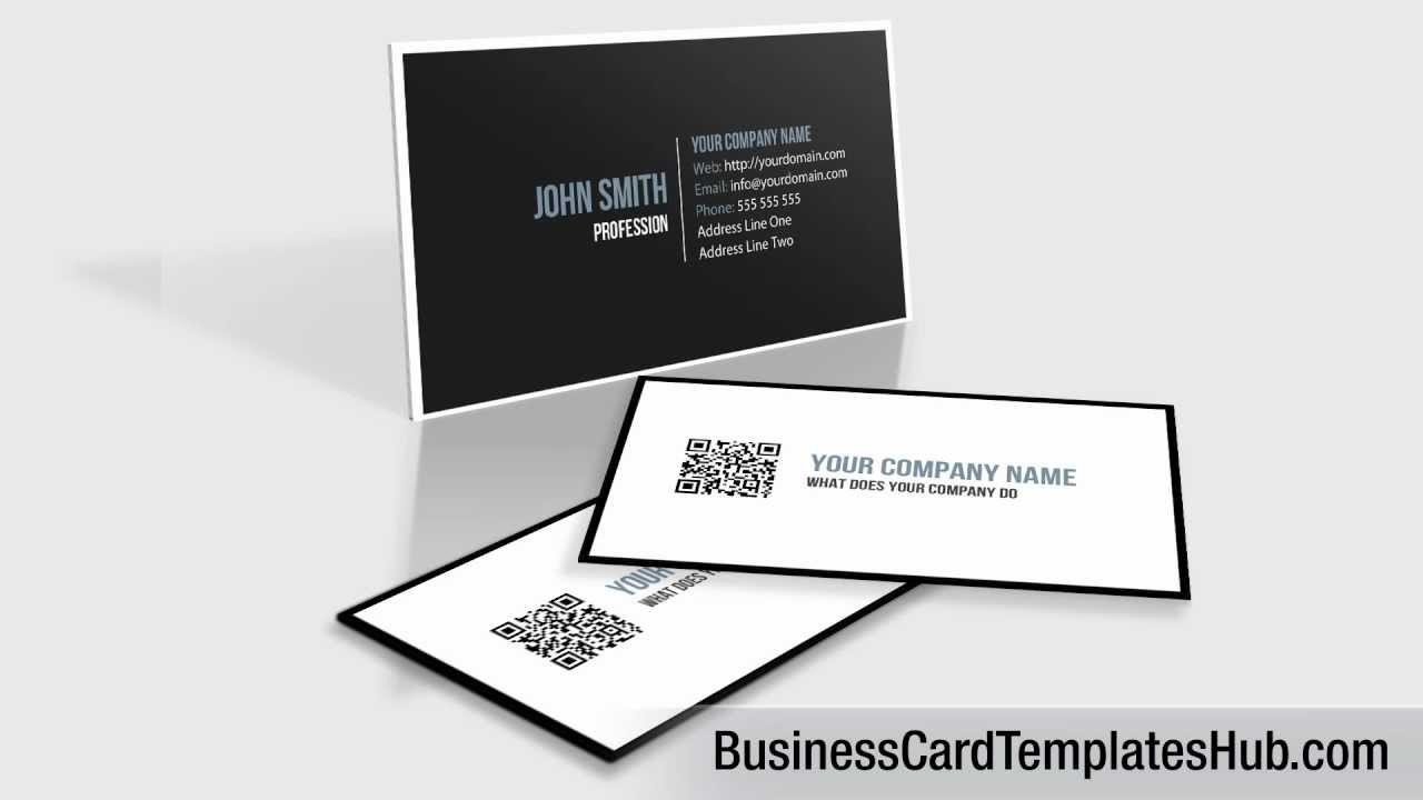 Elegant Black And White Qr Code Business Card Template In Qr Code Business Card Template
