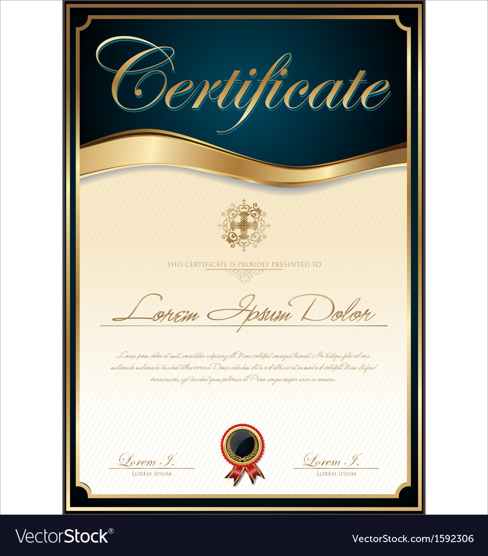 Elegant Blue Certificate Template Pertaining To High Resolution Certificate Template
