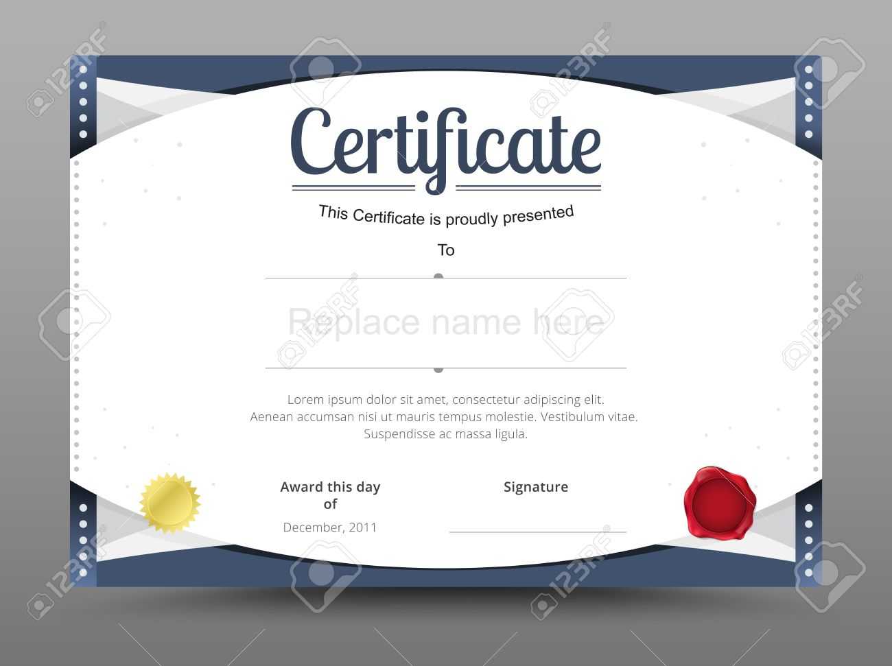 Elegant Certificate Template. Business Certificate Formal Theme Throughout Elegant Certificate Templates Free