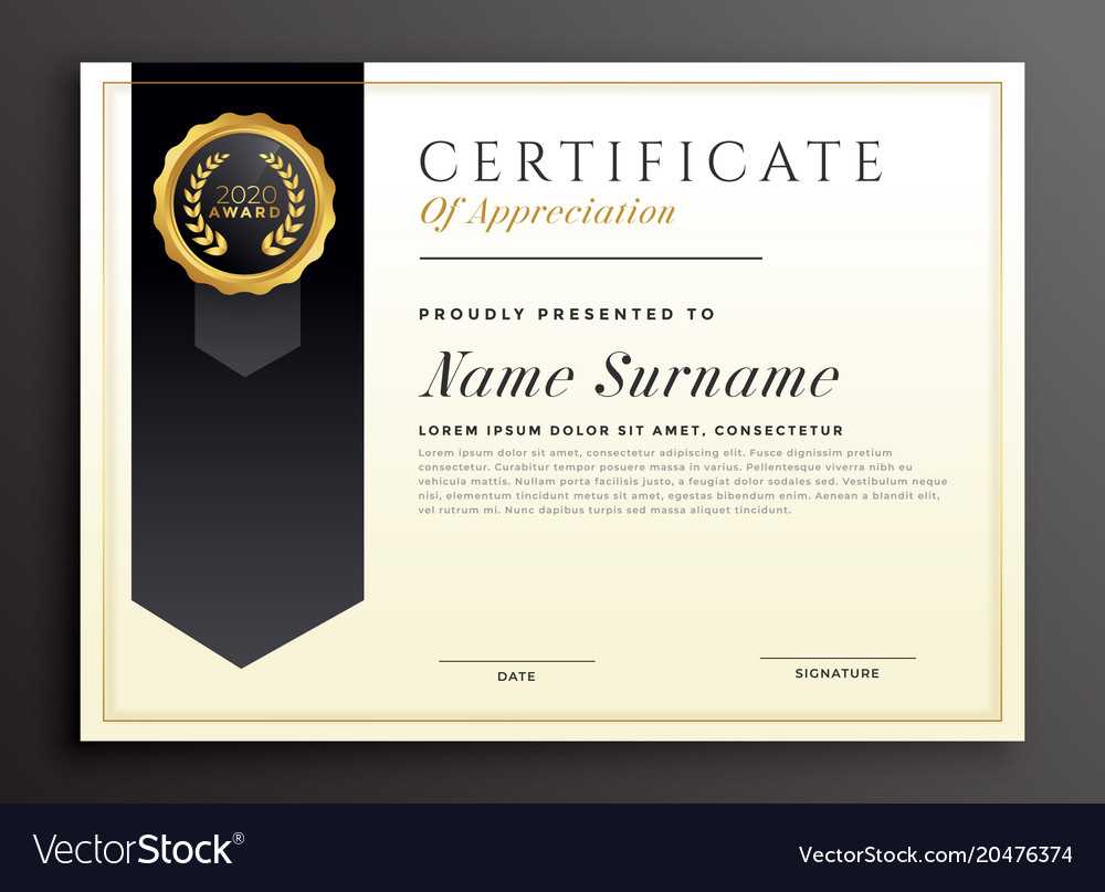 Elegant Diploma Award Certificate Template Design In Design A Certificate Template