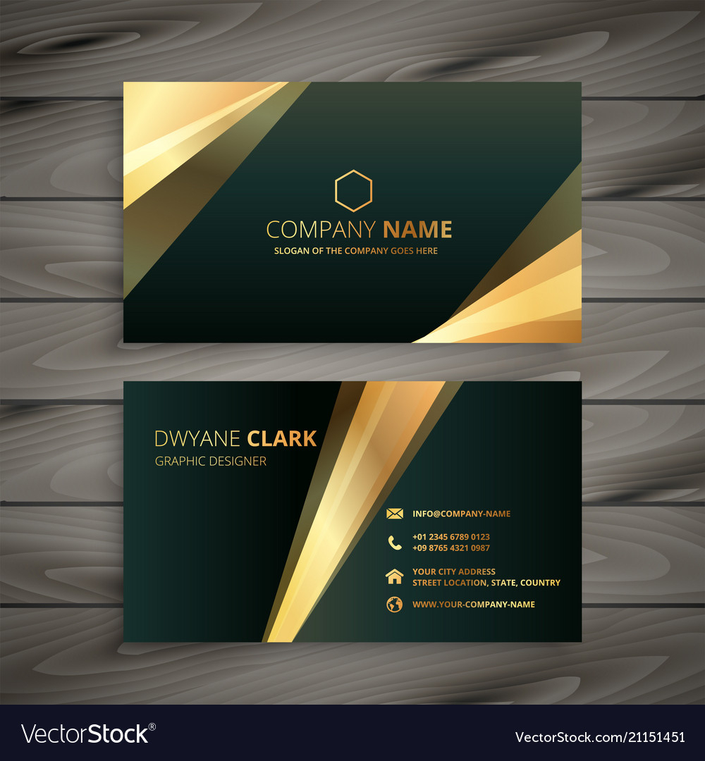 Elegant Premium Golden Business Card Template Pertaining To Buisness Card Templates