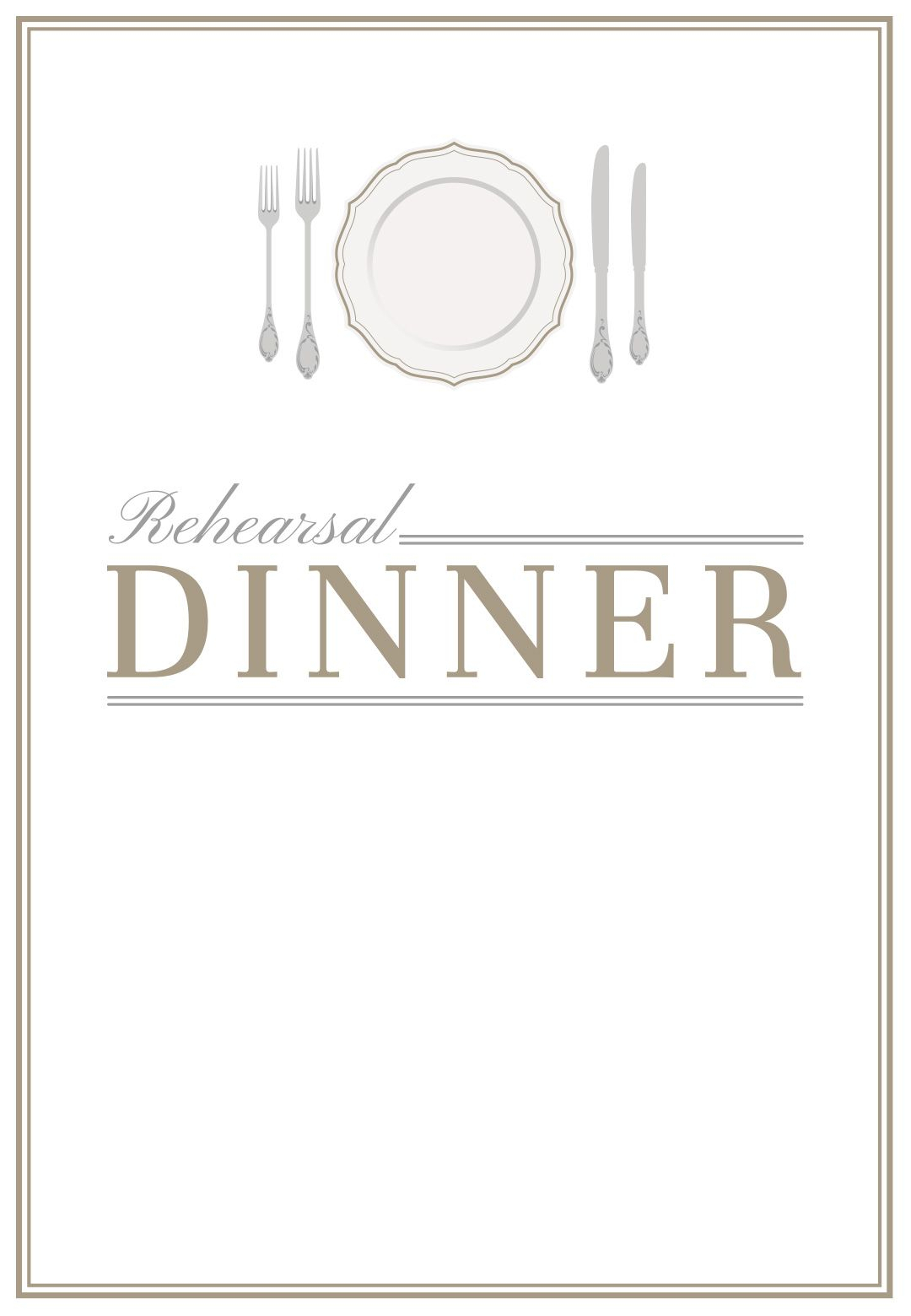 Elegant Setting – Free Printable Rehearsal Dinner Party Within Free Dinner Invitation Templates For Word