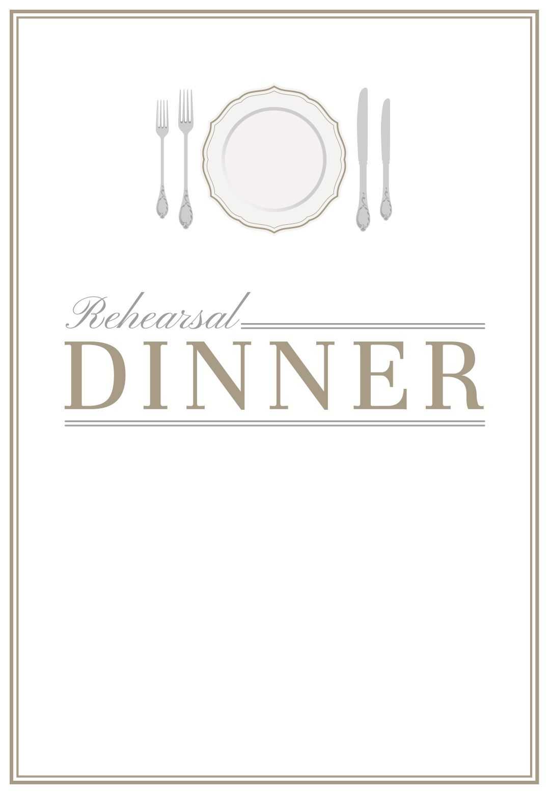 Elegant Setting – Free Printable Rehearsal Dinner Party Within Free Dinner Invitation Templates For Word