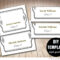 Elegant Wedding Placecard Template Foldover, Diy Black Gold In Fold Over Place Card Template