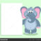 Elephant White Board Template Your Text Cartoon Character With Regard To Blank Elephant Template