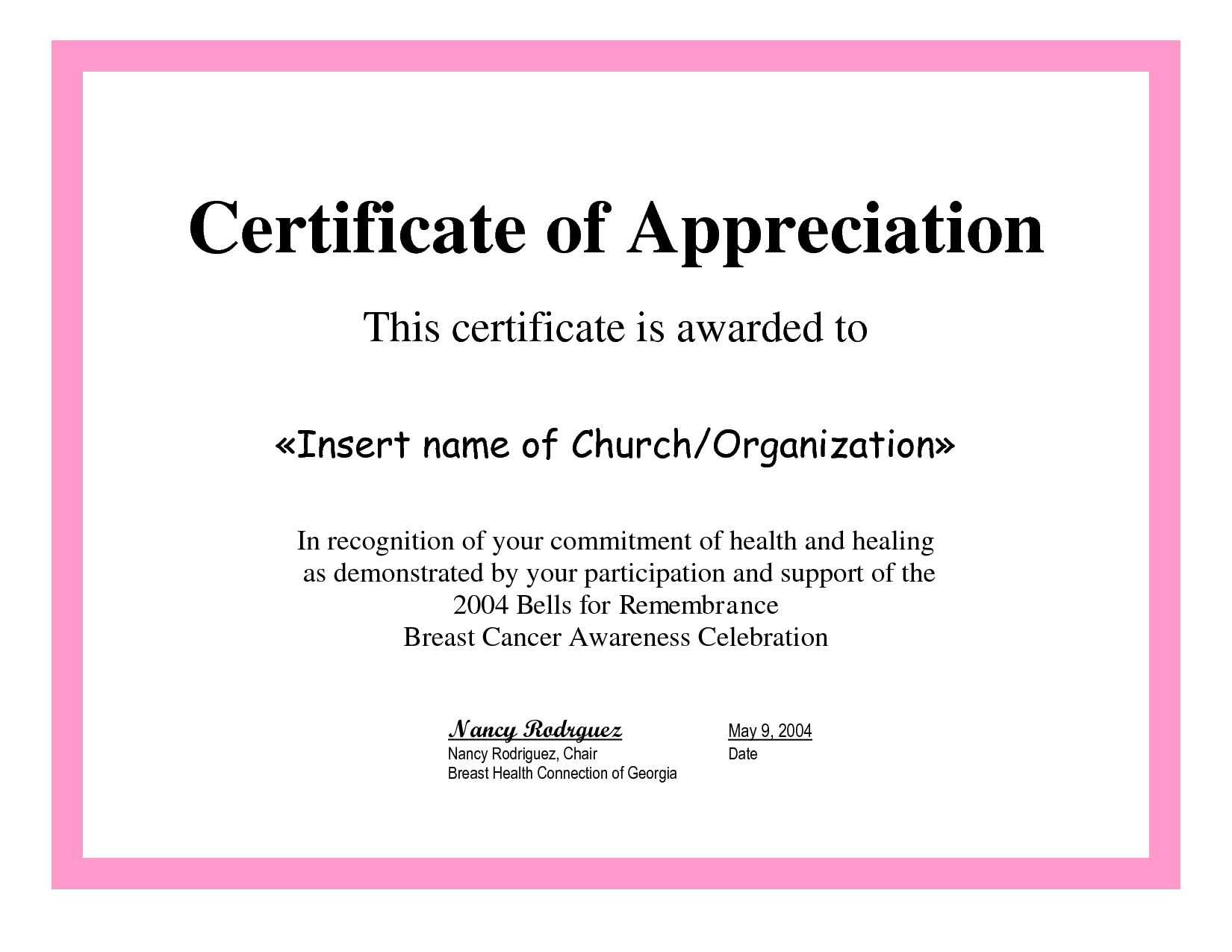 Employee Appreciation Certificate Template Free Recognition Intended For Employee Recognition Certificates Templates Free