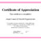 Employee Appreciation Certificate Template Free Recognition Pertaining To Volunteer Certificate Templates