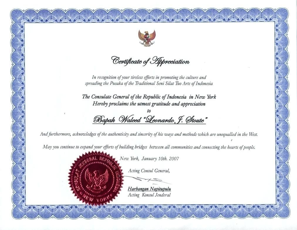 Employee Certificate Template Gold Seal Of Appreciation Within Gratitude Certificate Template