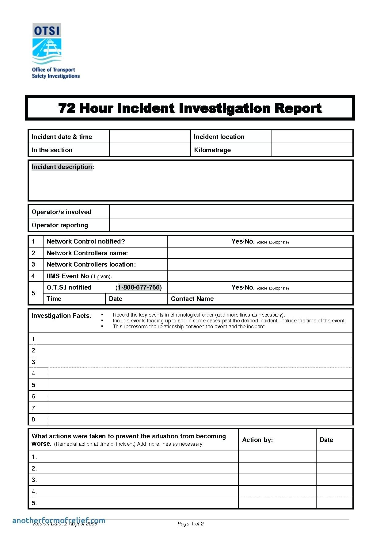 Employee Nt Report Form Pdf Hse Template Format For Safety Inside Vehicle Accident Report Template