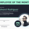 Employee Of The Month Certificate Of Recognition Template Within Employee Of The Month Certificate Template With Picture