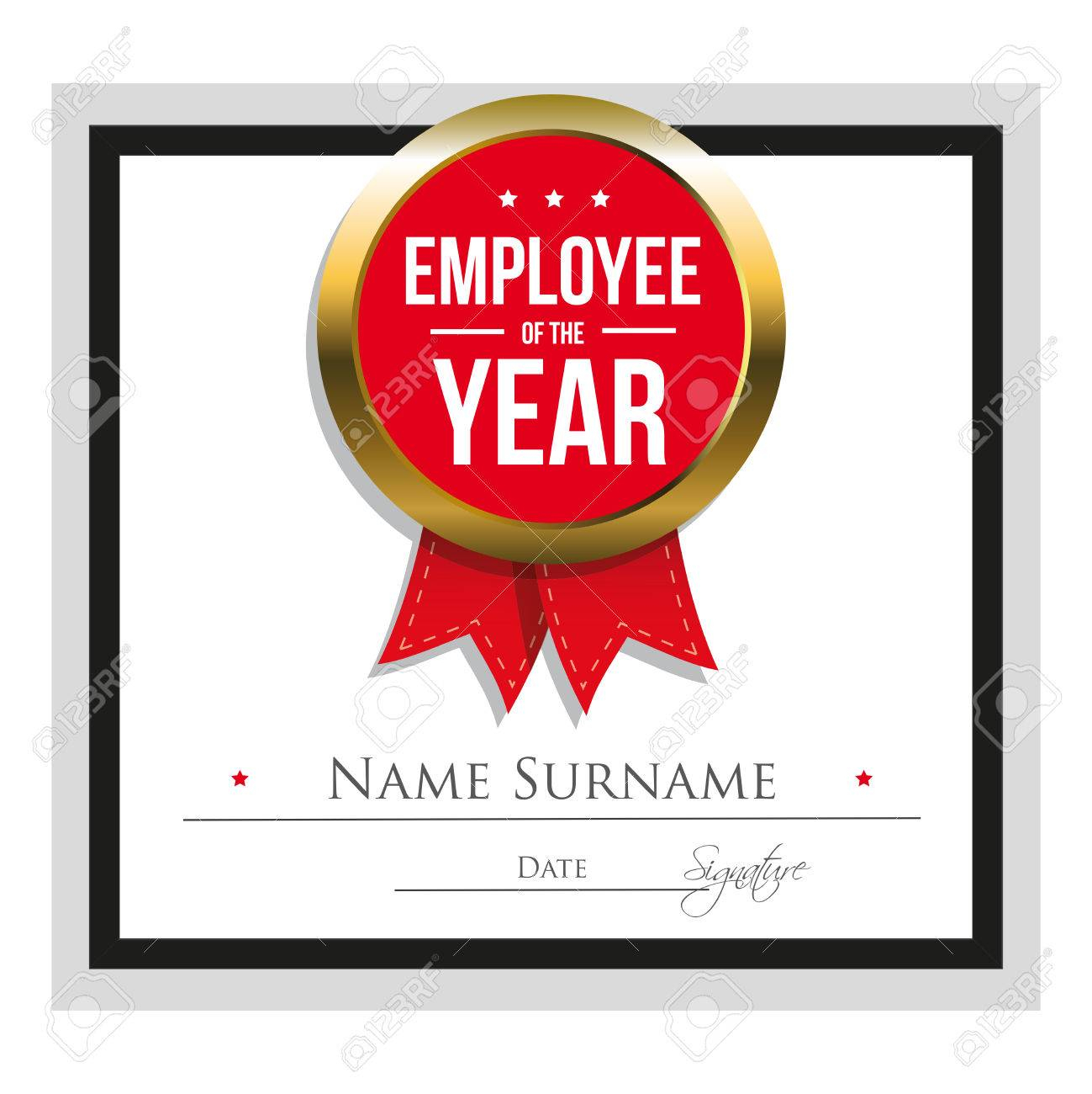 Employee Of The Year Certificate Template Intended For Employee Of The Year Certificate Template Free