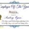 Employee Of The Year Certificate Template Update234 Com For Best Employee Award Certificate Templates