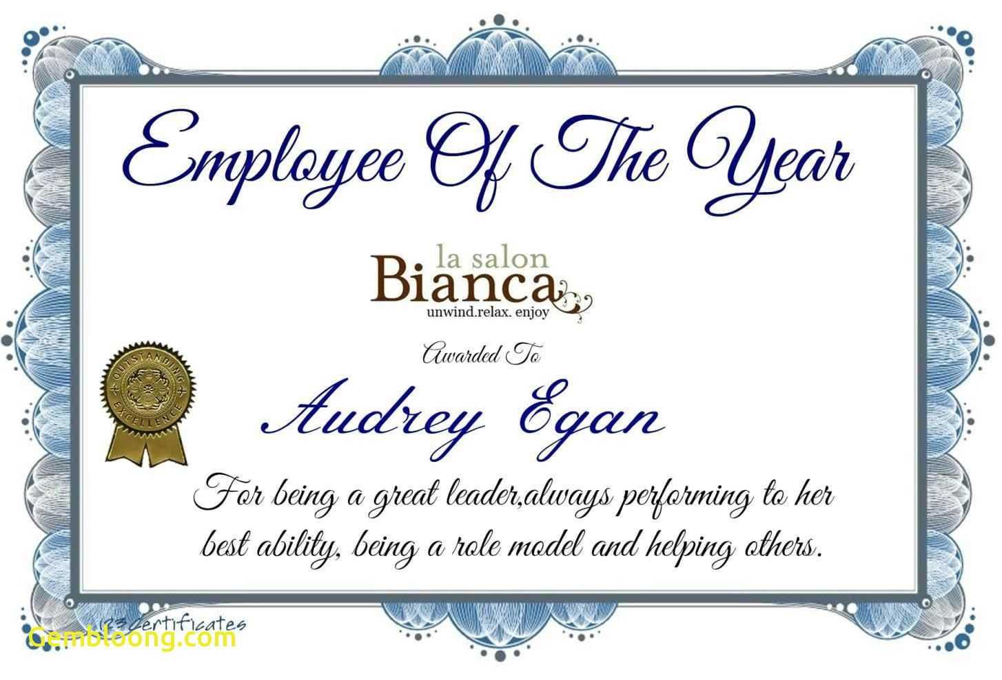 Employee Of The Year Certificate Template Update234 Com For Best Employee Award Certificate Templates