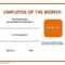 Employee The Month Certificate Template Free Microsoft Word For Employee Of The Month Certificate Template With Picture