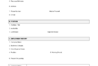 Employment Application Form Free Templates Employeeplication with regard to Job Application Template Word
