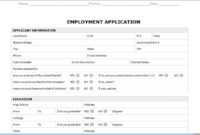 Employment Application Template Microsoft Word with Employment Application Template Microsoft Word