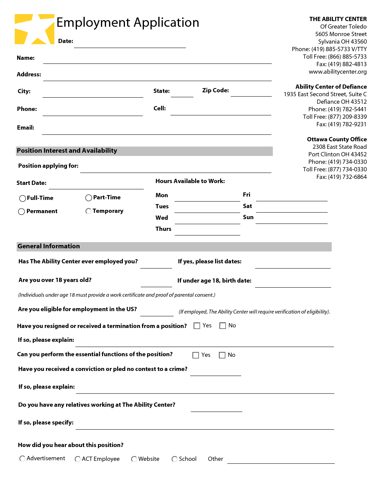 Employment Application Template Microsoft Word – Www.dhoc.tk Within Employment Application Template Microsoft Word