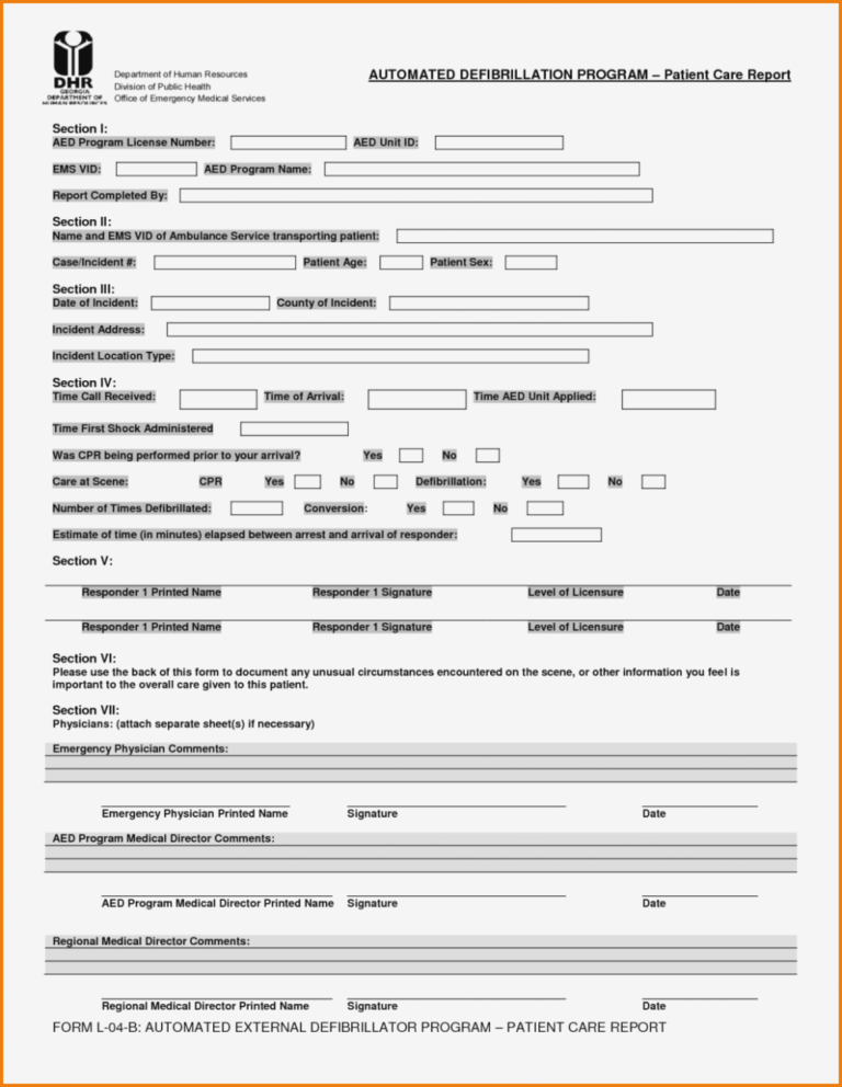 Soap Report Template