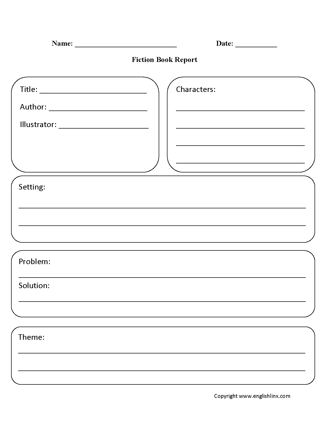 Englishlinx | Book Report Worksheets With Regard To Book Report Template 2Nd Grade