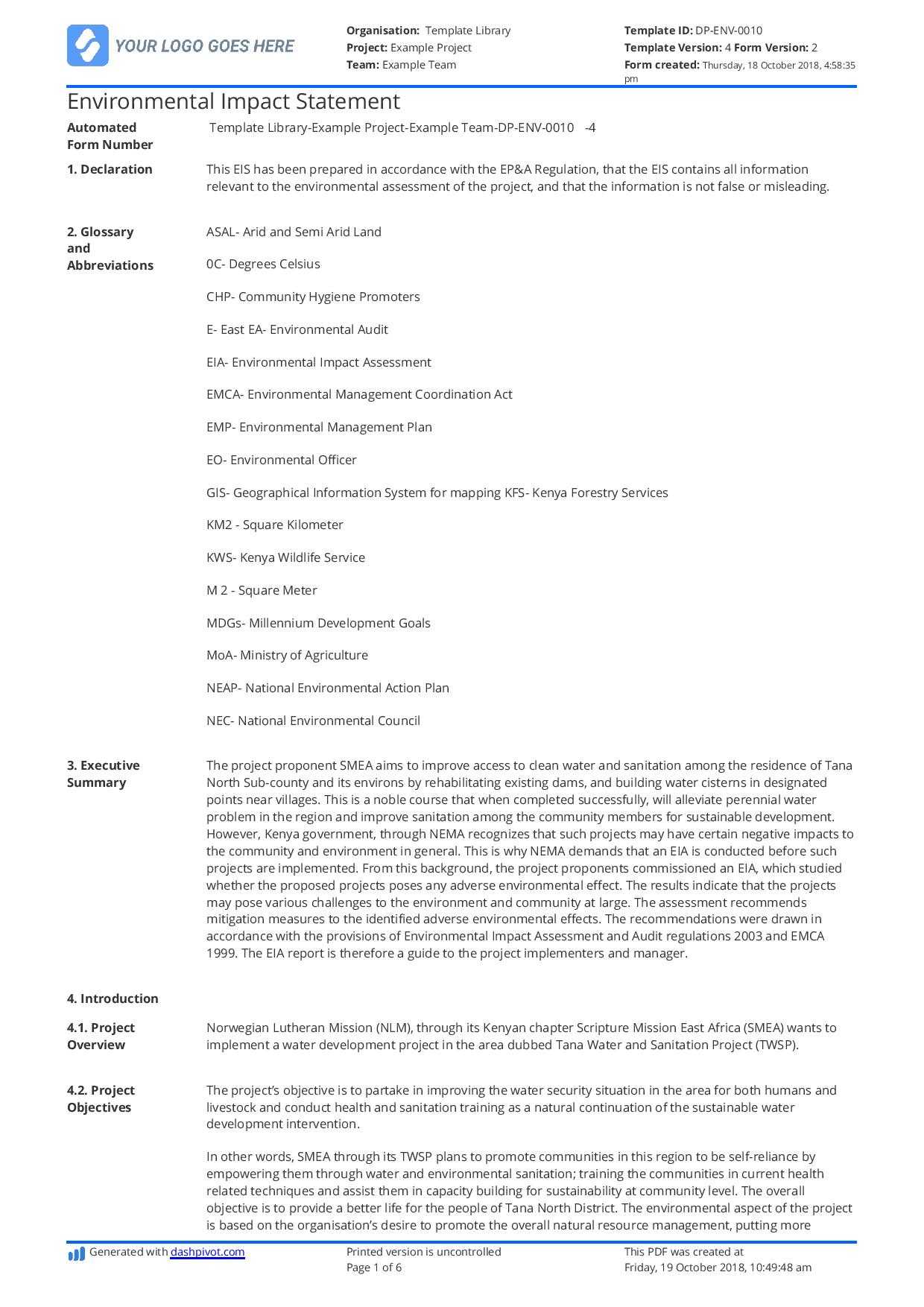 environmental site visit report