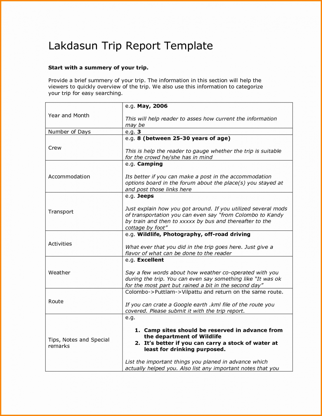 Equipment Condition Report Template With Event Debrief Report Template