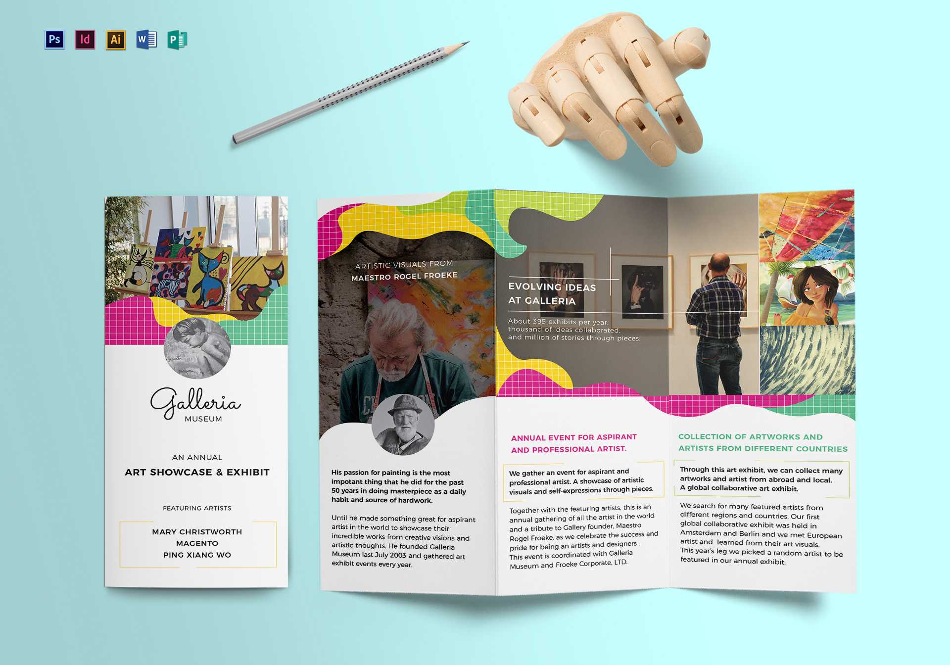 Event And Artistic Tri Fold Brochure Template Regarding Tri Fold Brochure Publisher Template