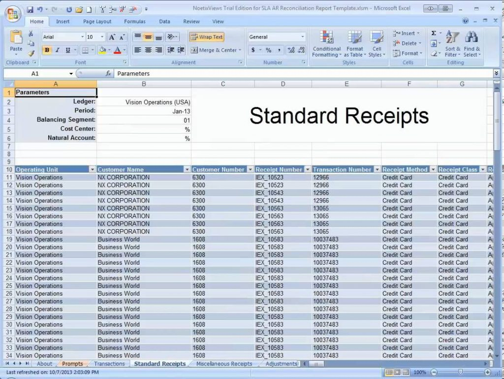 Excel Magic Trick Aging Accounts Receivable Reports With Ar Within Accounts Receivable Report Template