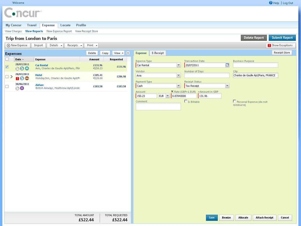 Excel Per Diem Formula And Business Expense Reimbursement Pertaining To Per Diem Expense Report Template