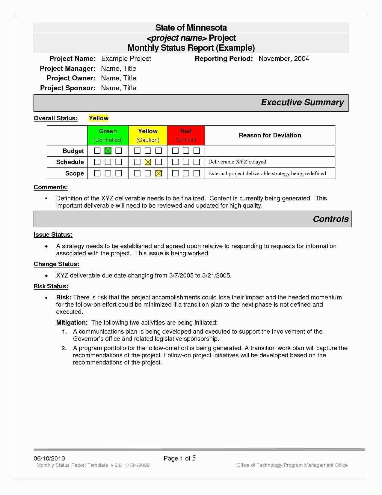 Executive Summary Project Status Report Template Within Executive Summary Project Status Report Template
