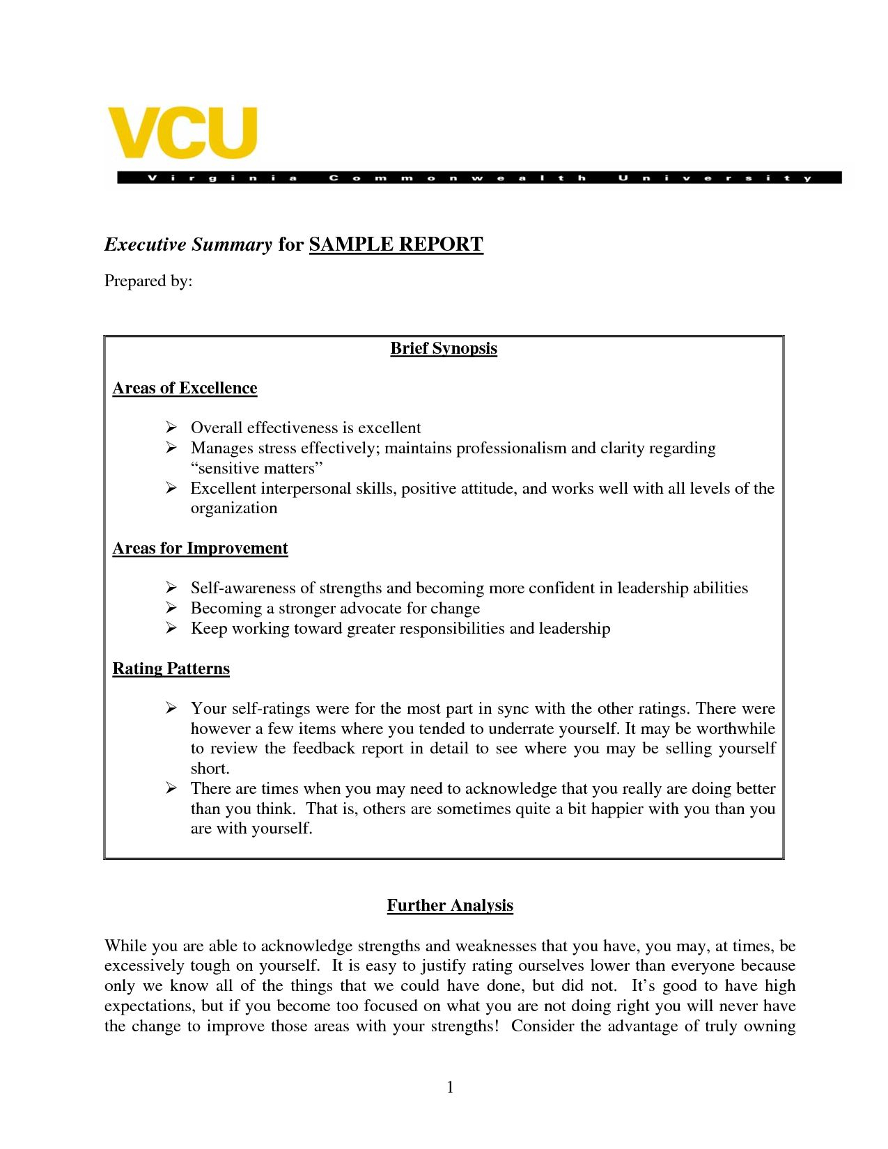 Executive Summary Report Sample | Dailovour With Evaluation Summary Report Template