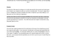 Experiential/career Planning Work Term Report Format throughout How To Write A Work Report Template