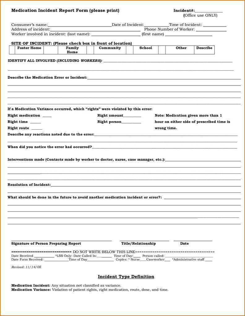 Exposure Incident Report Form Osha - Hizir.kaptanband.co Intended For Medication Incident Report Form Template