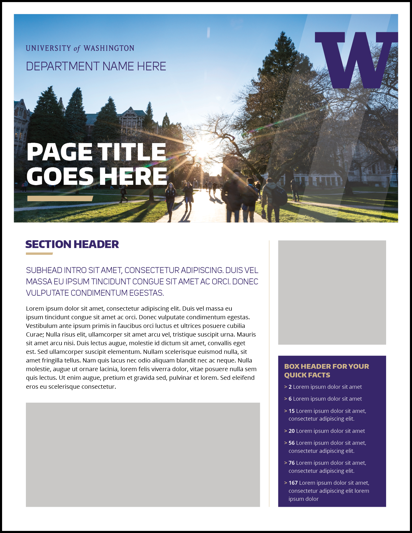 Fact Sheet | Uw Brand Inside Fact Card Template