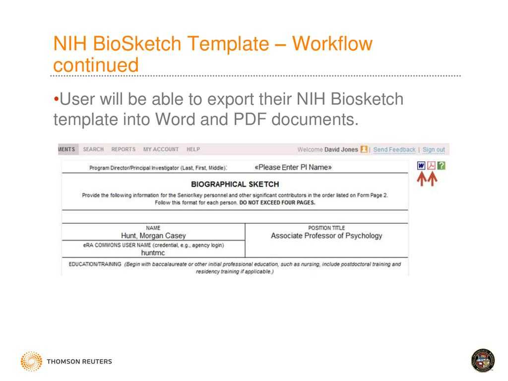 Faculty Activity Information Reporting System – Ppt Download Pertaining To Nih Biosketch Template Word