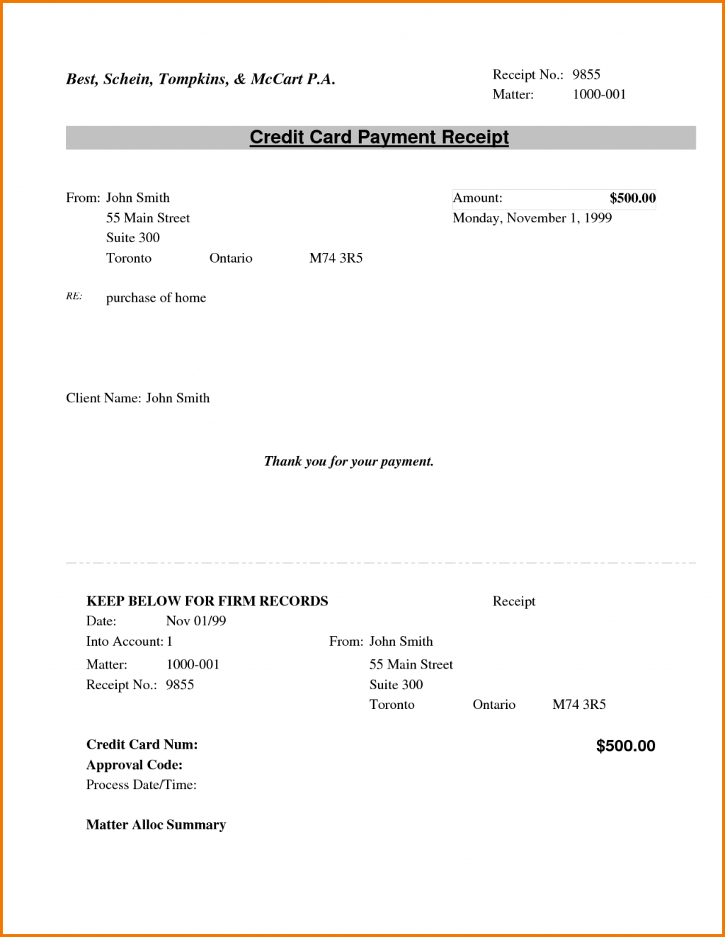 Fake Credit Card Receipt Template Template.pdf Report Pdf Throughout Fake Credit Card Receipt Template