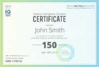 Fake Iq Test Certificate Template Archives - 10+ inside Iq Certificate Template