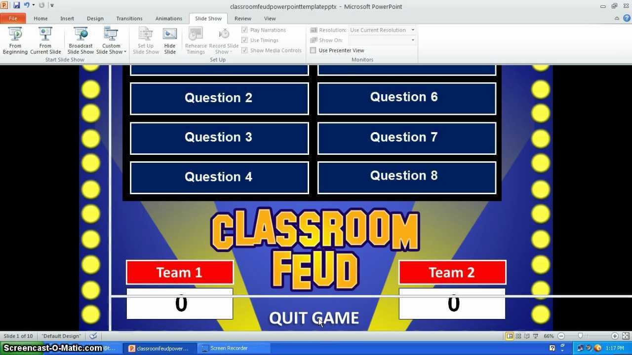 Family Feud Powerpoint Template Inside Family Feud Powerpoint Template With Sound