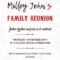 Family Reunion Invitation Card Template Throughout Reunion Invitation Card Templates