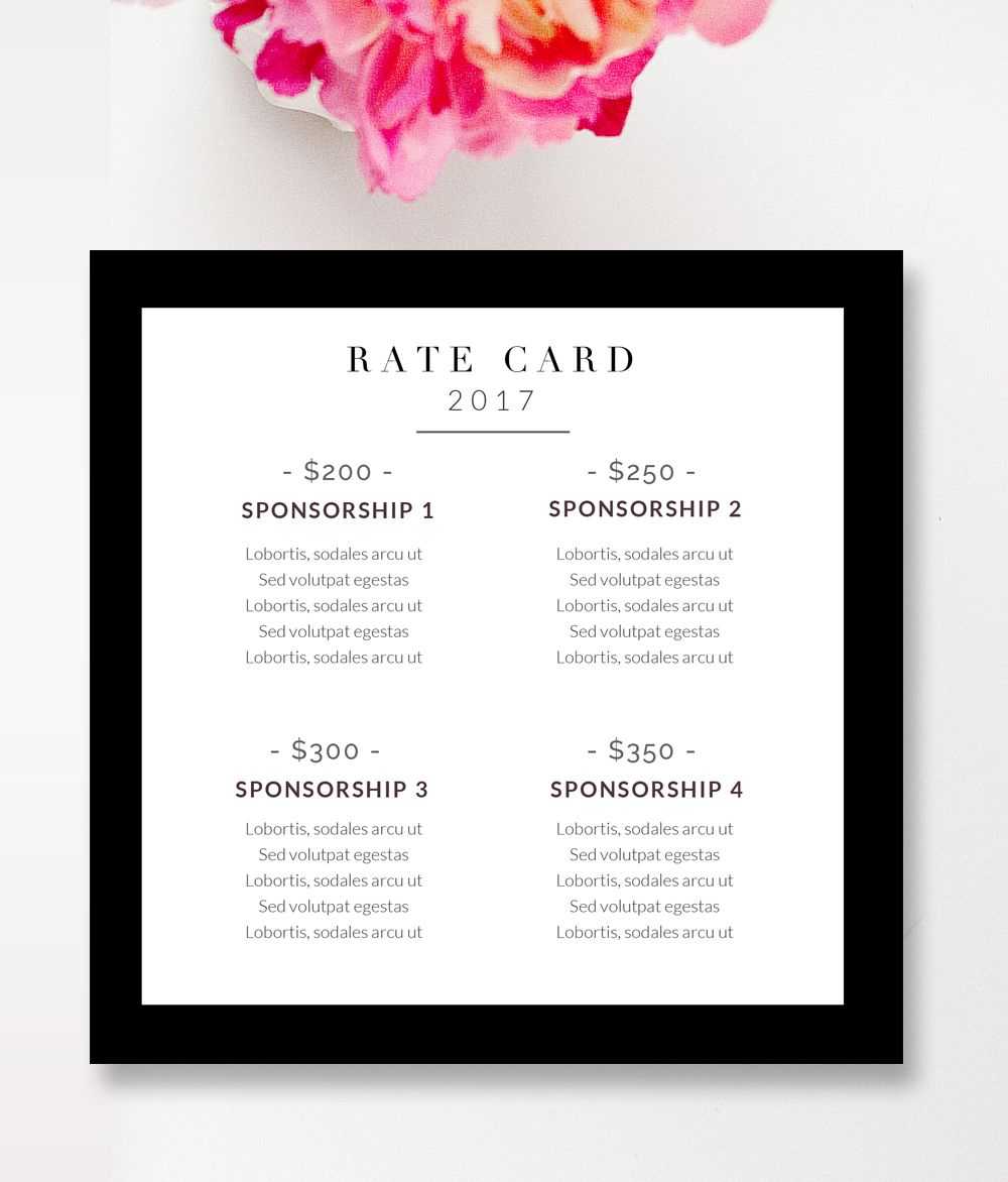 Fashion & Beauty Blogger Rate Card Template |Stephanie Intended For Rate Card Template Word