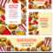 Fast Food American Restaurant Banner Template Set Pertaining To Food Banner Template